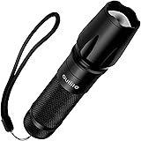 Tactical Flashlight Torch, Outlite High-Powered LED Flash Light, Rechargeable Tac Light, Water Resistant Handheld Flashlight, Zoomable and 5 Modes (Rechargeable 18650 Battery and Charger Included)