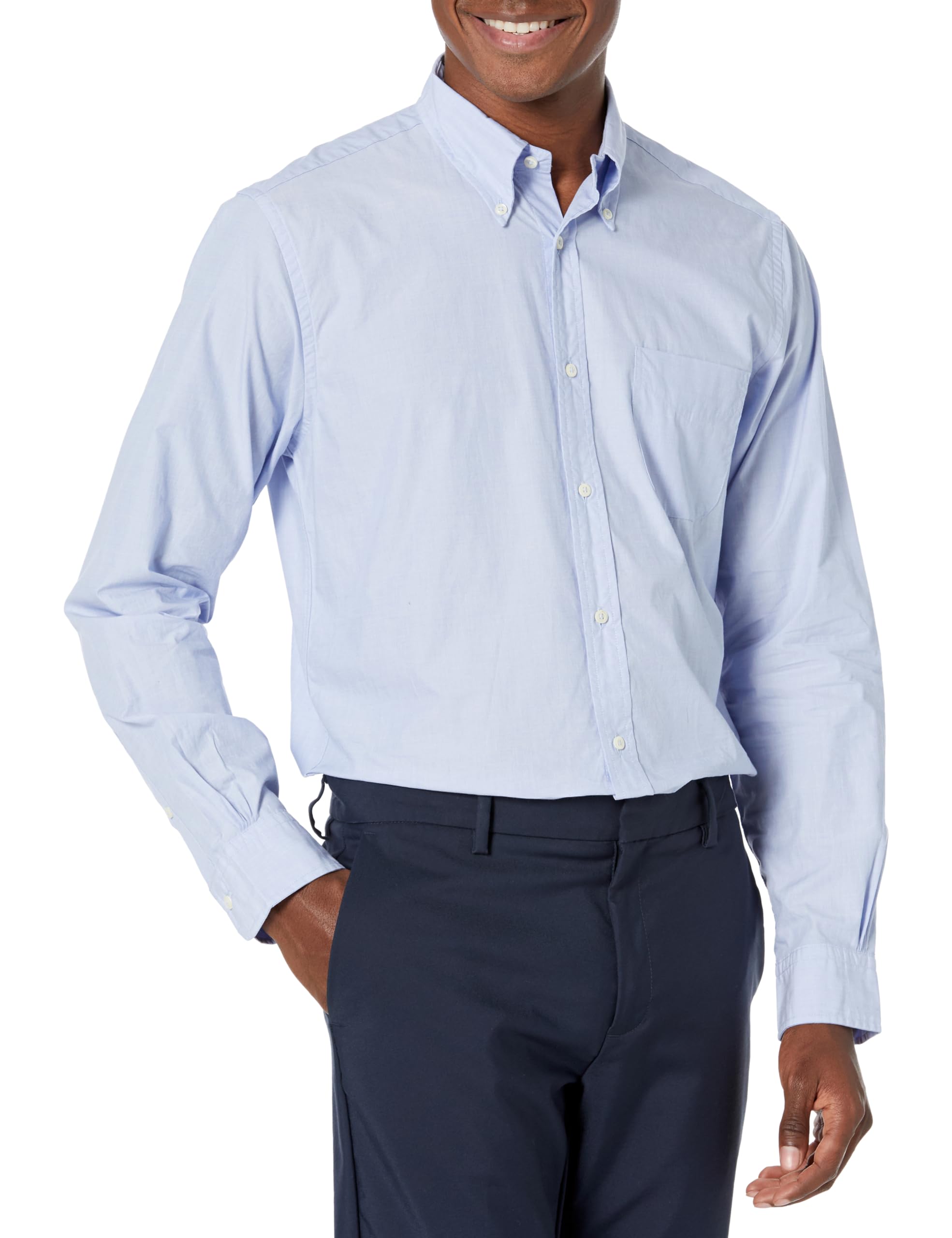 Brooks Brothers Men’s Friday Sport Shirt, Light Blue Soft, XX-Large