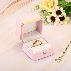 PATIKIL Velvet Ring Box, Single Slot Wedding Ring