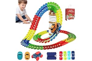 GENERIC Anti Gravity Race Track with Car, Defy Gravity, 360° Electric Climbing Car Race Tracks with Lights, Flexible Race Track, Multicolor Glow in The Dark Race Car Track Set (92pcs)