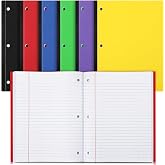 Henoyso 6 Pack 1-subject Wireless Notebook College Ruled, 80 Ct, Non Spiral | Fits School &amp; Office Writing Needs, Easy Organization for Notes &amp; Journaling, 10.5 x 8 in, Flat Glue-bound Spine