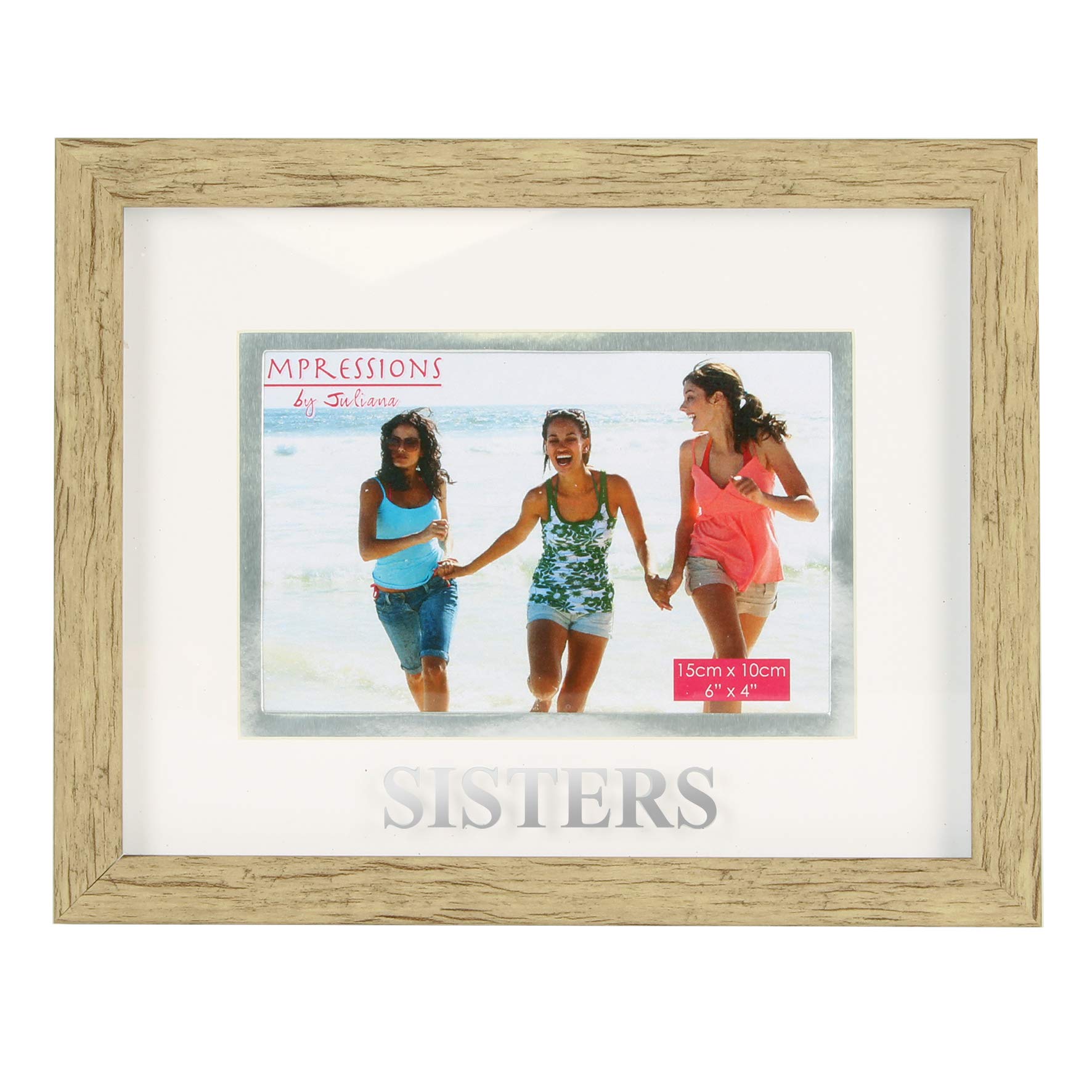 Impressions By Juliana Wood Effect Plastic Sister 6 x 4 Photo Frame FP145SIS
