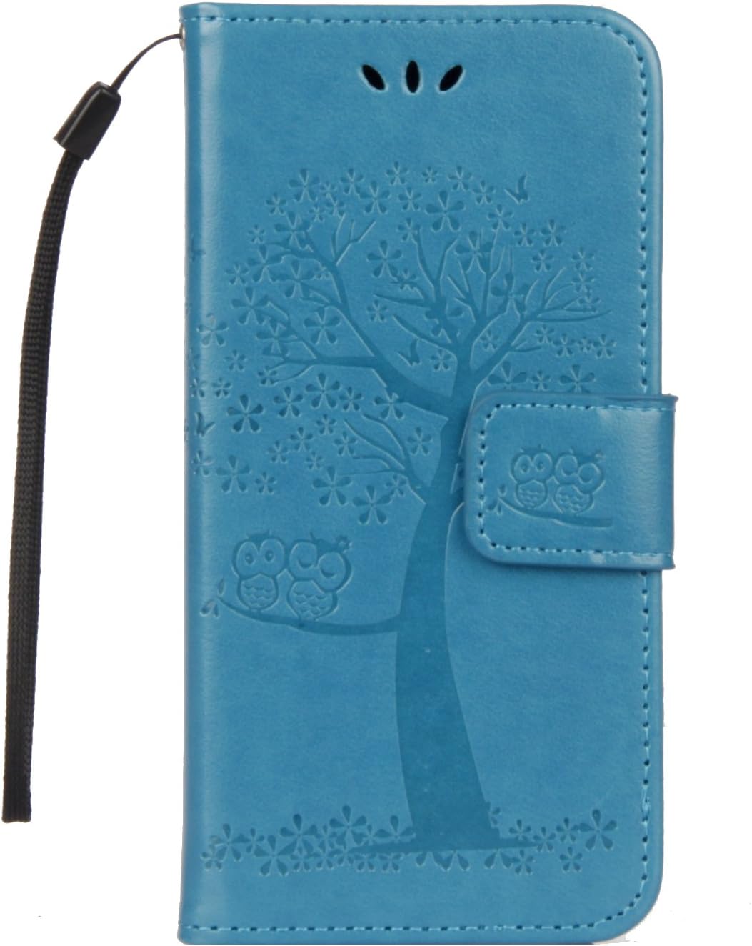 Huawei Honor 9 Lite Case Honor 9 Lite Phone Case Shockproof iVOYI PU Leather Flip Wallet Owl Tree Embossed Cover for Huawei Honor 9 Lite with Kickstand Card Holder & One Touch Pen,Blue - Image 3