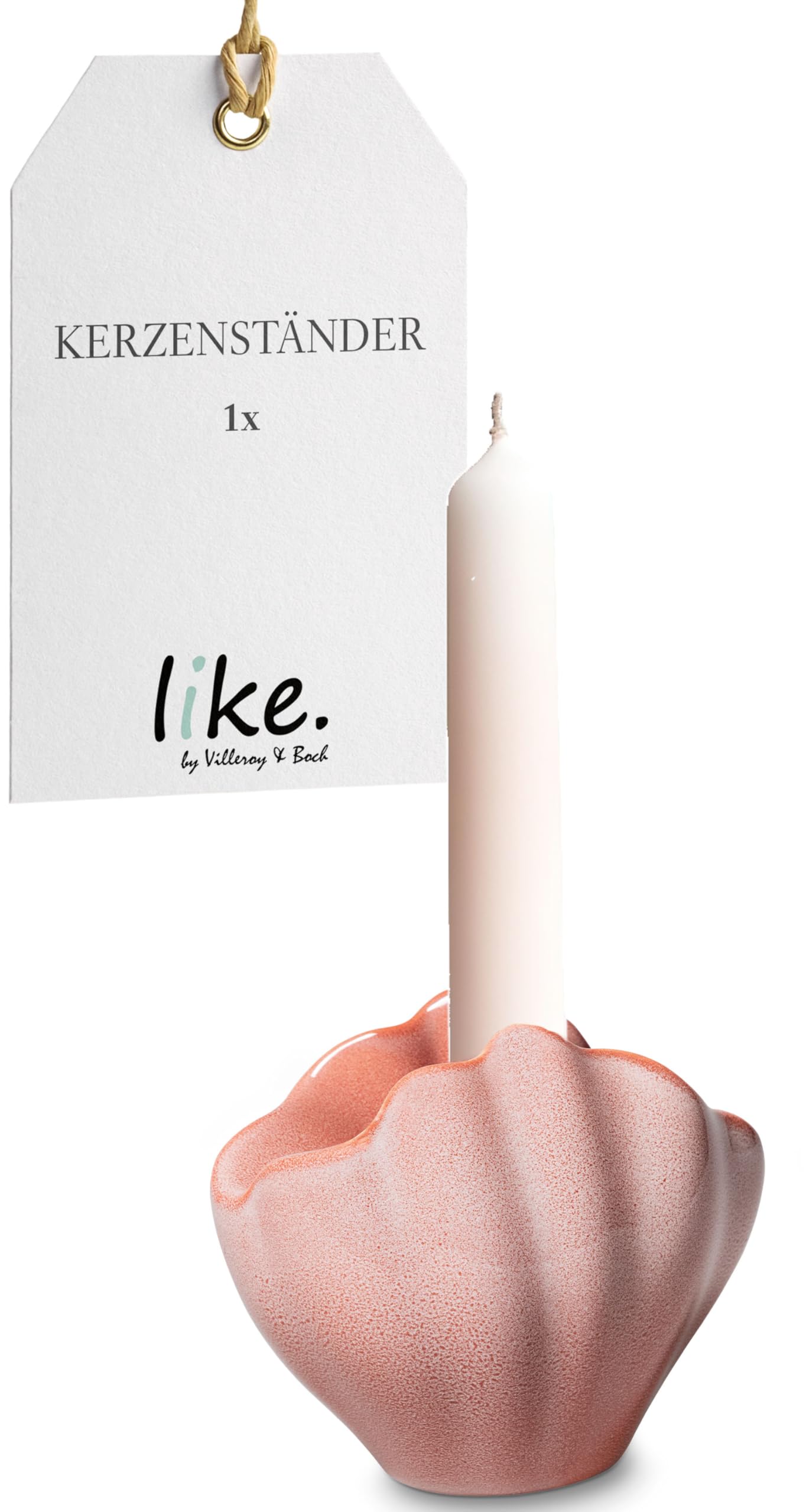 like. by Villeroy & Boch - Perlemor Home candle holder Coral 11 x 8 x 10 cm