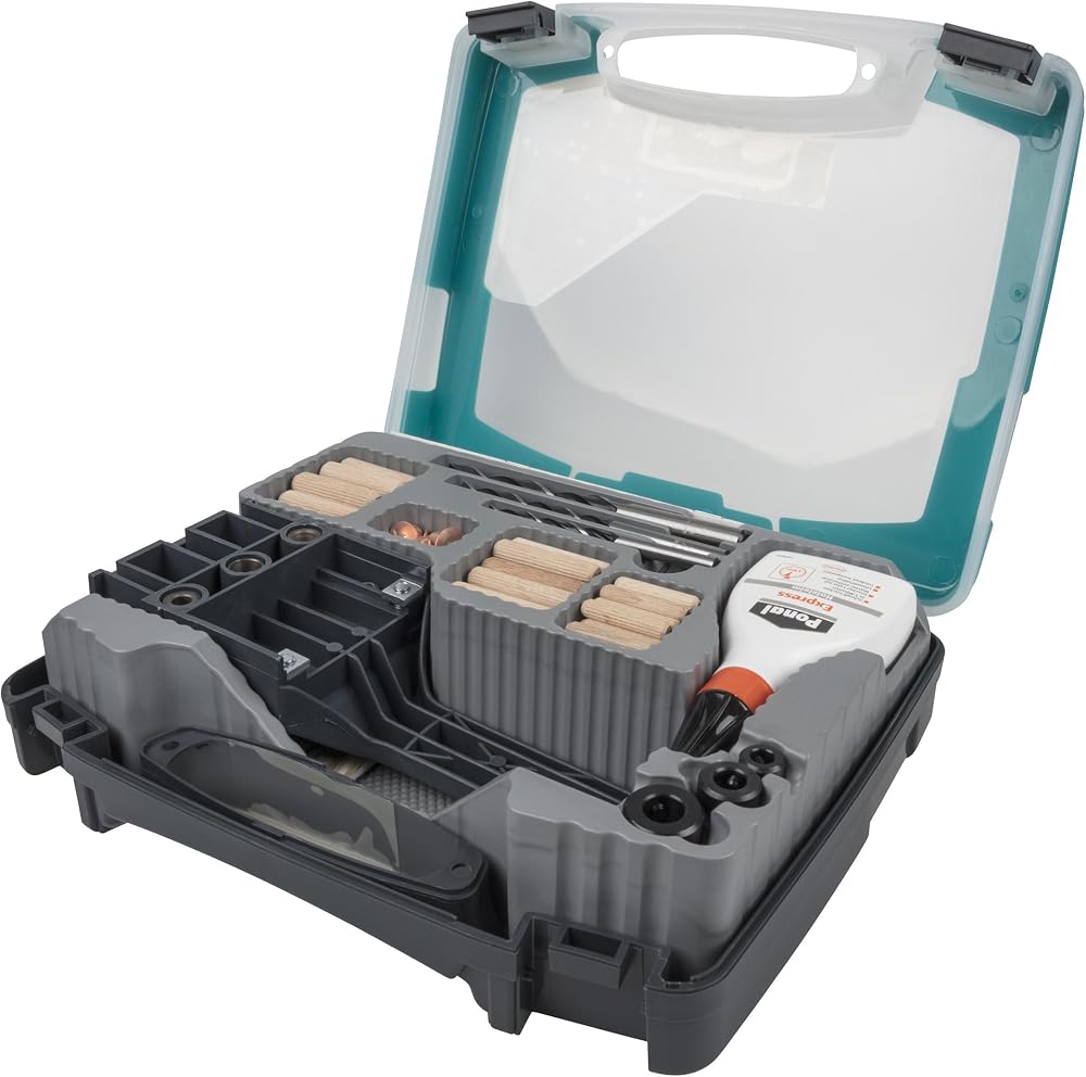 Wolfcraft Universal Dowelmaster Set I 4645000 Starter Dowel Jig Pins Bit Case