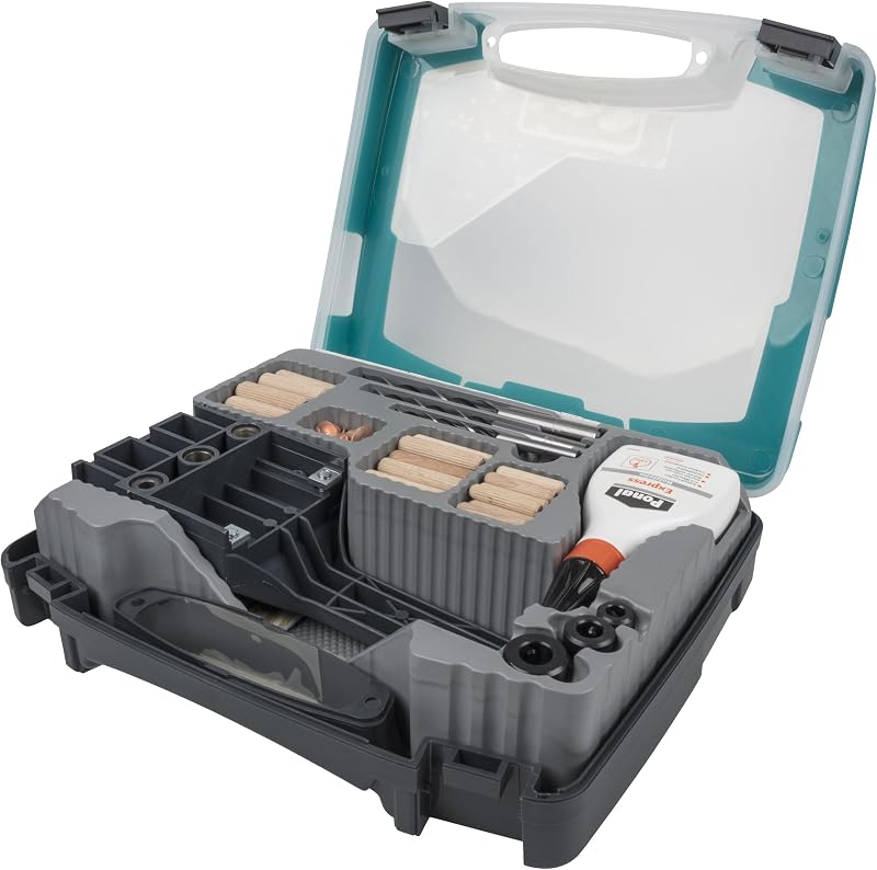 Wolfcraft Universal Dowelmaster Set I 4645000 Starter Dowel Jig Pins Bit Case