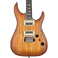 Schecter C-1 Exotic Spalted Maple Electric Guitar - Satin Natural Vintage Burst