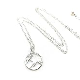 Handmade Sunny Mountain Necklace for Women - Small Mountain Pendant with Adjustable 17" -18" Length Sterling Silver Necklace - Perfect Sun Charm Mountain Gifts for Her