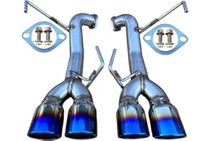 Axle Back 3.5 Inch Quad Angle Cut Burnt Tips Exhaust System fits 2015-21 WRX STi
