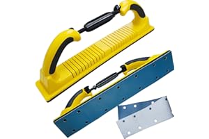 TOROMP 2-3/4" x 15-3/4" Adjustable Radius Flex Longboard Hand Sanding File Block with Both Hook & Loop Backing and PSA Backing Conversion Adapter Pad, Use Continuous Rolls or Sandpaper Sheets, Auto, Wood