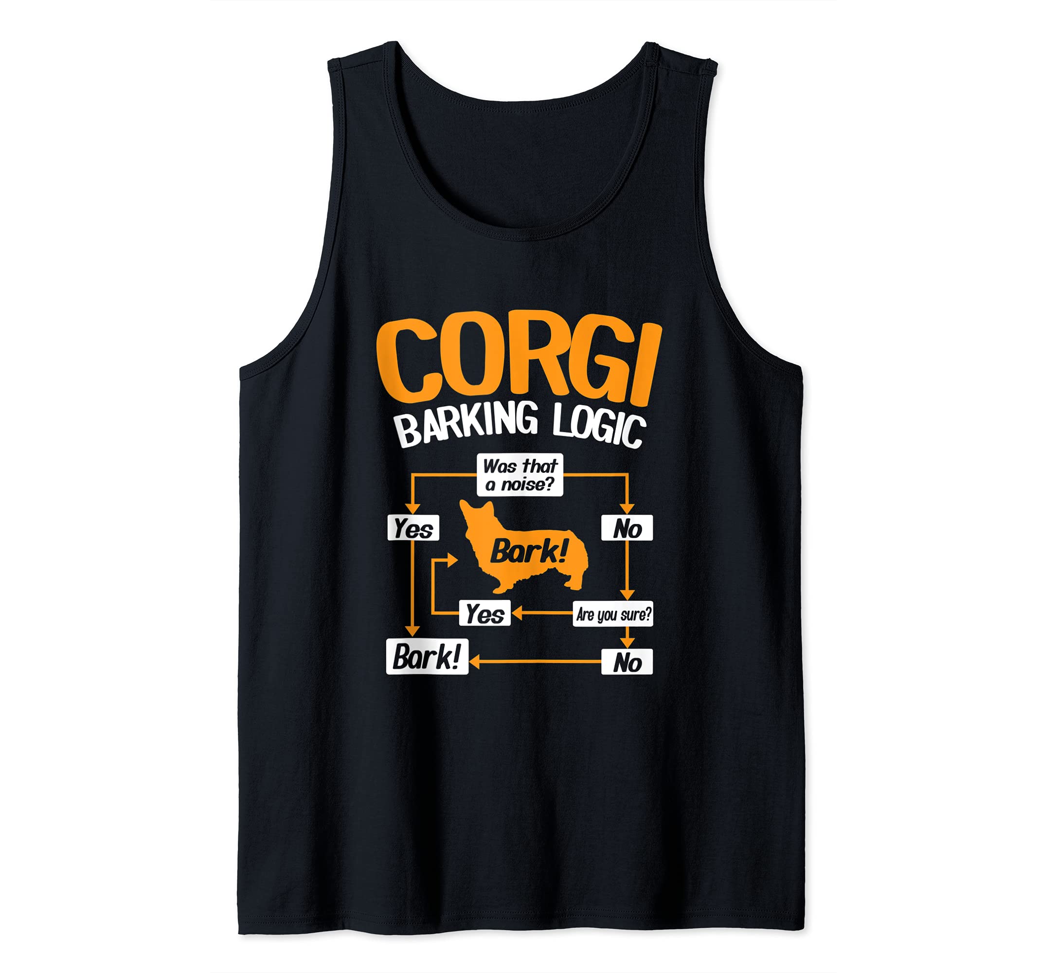 Corgi Barking Logic Dog Lover Tank Top