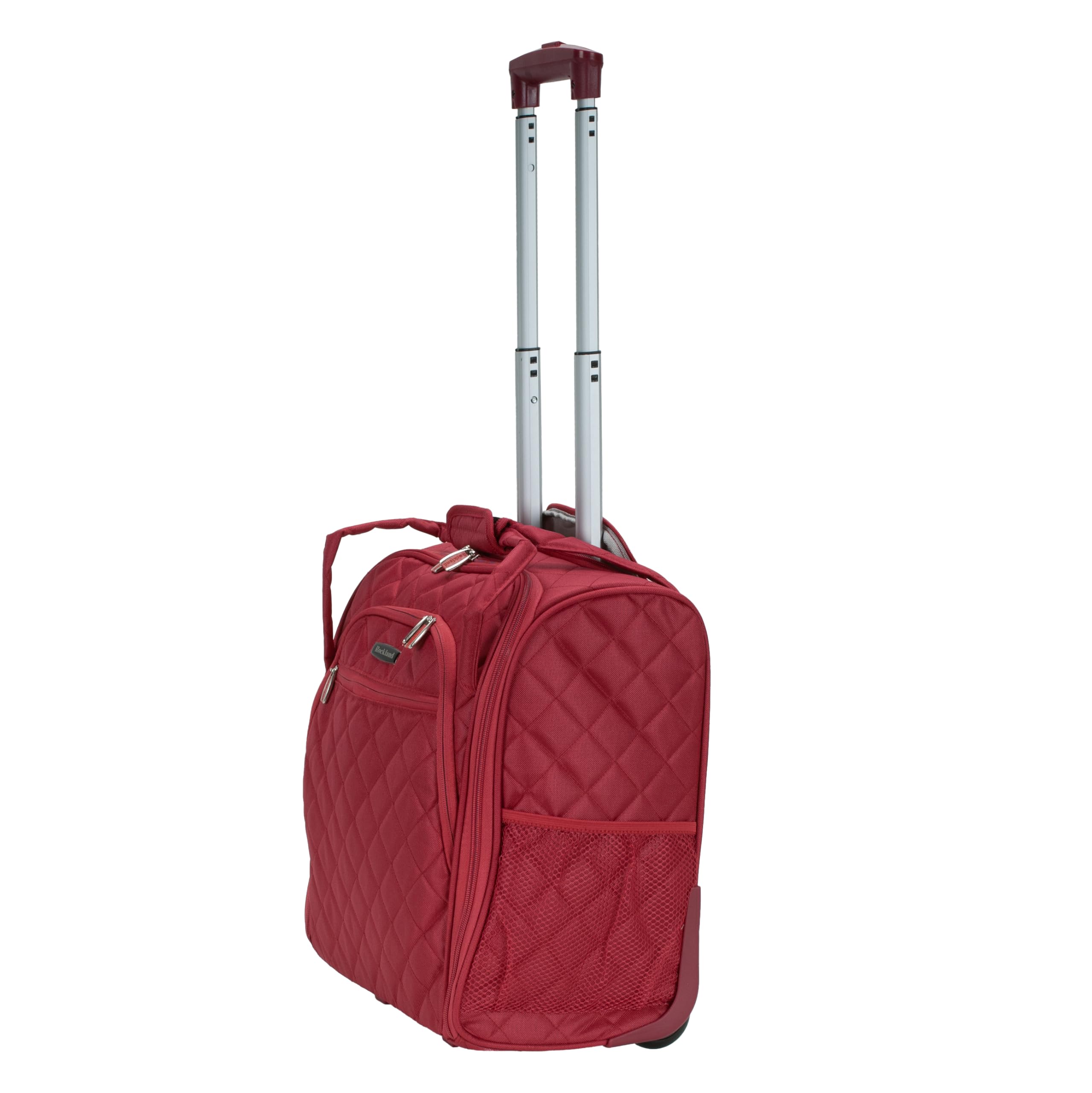 Rockland Melrose Upright Wheeled Underseater Luggage, Red, Carry-On 15-Inch