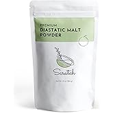 Scratch Diastatic Malt Powder for Baking - (10oz) Dried Barley Malt for Baking Bread - Bread Improver - Premium Baking Ingred