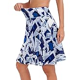 KORALHY 20" Knee Length Skorts Skirts for Women, High Waisted Tennis Athletic Skirt with Zipper Pocket