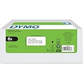 DYMO Authentic LabelWriter Multi-Purpose Labels for LabelWriter Label Printers, White, 1'' x 2-1/8'' (30336), 6 Rolls of 500