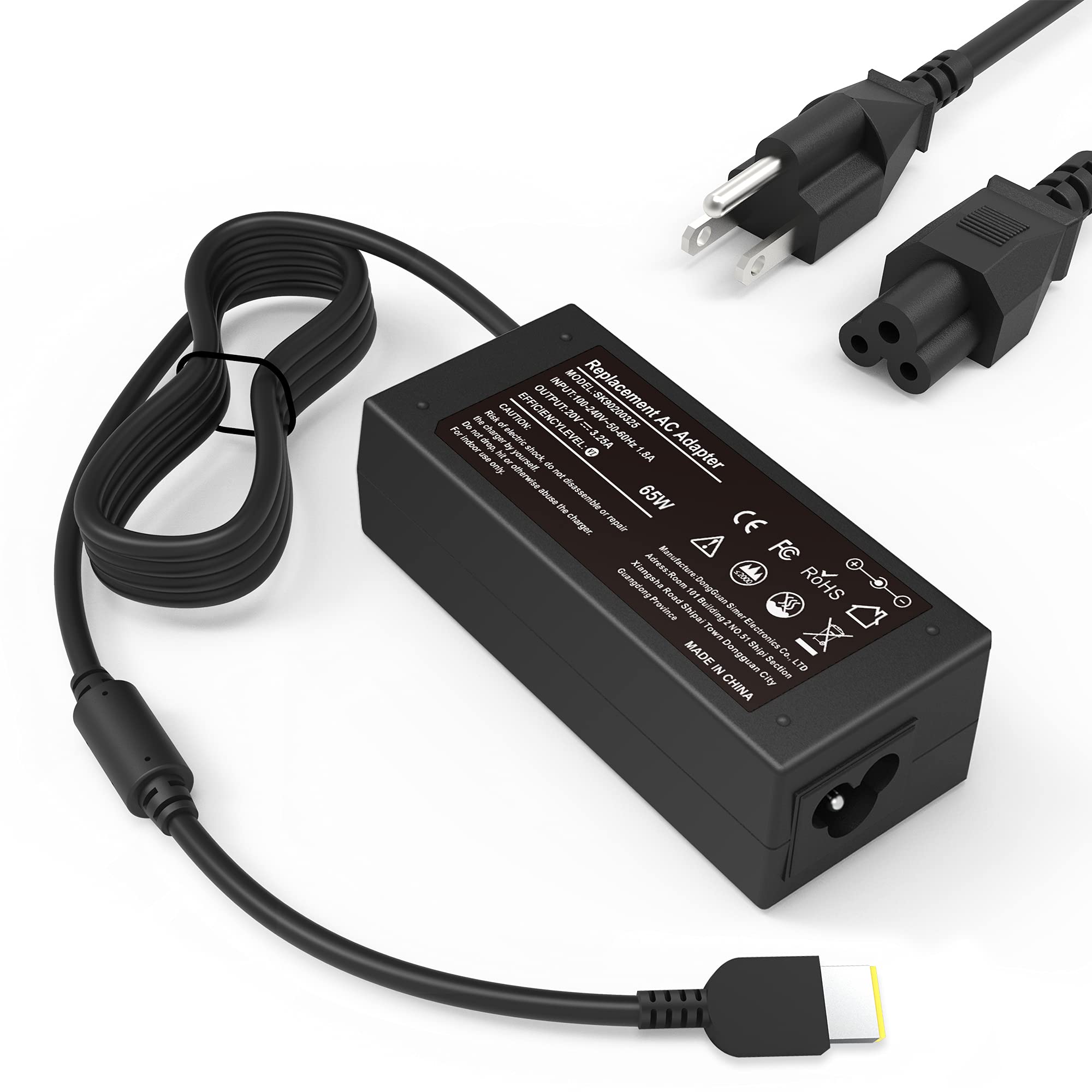 Photo 1 of AYKLCZUU 65W Laptop Charger for Lenovo ThinkPad X1 X270 X240 X240S X250 T470 T450S T440 T440S T460S T460 T450 T440P T540P T470S T431S T560 T570 T550 E570 E560 E550 E540 G50-45 G50-80 Power Supply