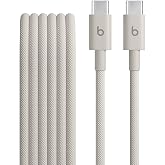 Beats USB-C to USB-C Woven Cable Fast Charging Durable/Tangle-Free Compatible Charger for Apple &amp; Android Devices (1.5 m, 5 ft) - Surge Stone