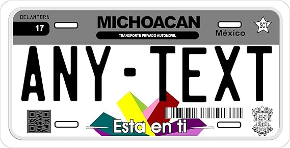 Amazon Com Michoacan Mexico Placas License Plate Car Electronics