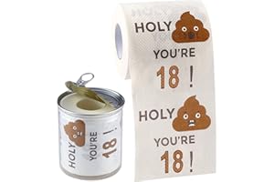 WINOO DESIGN Happy Birthday Gifts for Boys Son and Girls - 3-Ply Funny Toilet Paper Roll, Birthday Toilet Paper Gag Funny Birthday Gift Novelty for Birthday Party Decorations Eighteenth Party Supplies (18th Years)