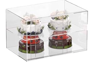 LUOBAO Acrylic Bakery Display Case,Acrylic Pastry Display Case,Donut Display Cabinet,Countertop Display Cases for Bakery, Deli