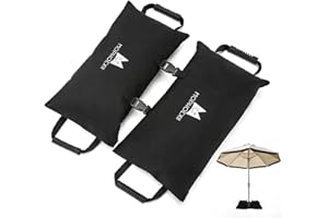 MOPHOEXII Umbrella Base Weight,2-Pack 50LBS Sand Bags for Weight,Heavy-Duty Fillable Weight Bags to Hold Things Down,Patio Fu