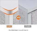 Yaheetech Vertical Slim Chest of Drawers 4 Fabric Drawers Light Grey view 6