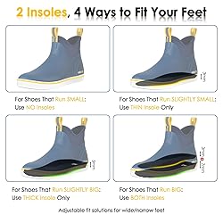 Kalkal Men's Deck Boots, Waterproof Fishing Rain