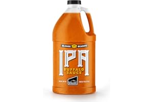 Blonde Beard's IPA Buffalo Sauce - (Medium/Hot) - Made With Upslope India Pale Ale - Great On Chicken Wings - Hot & Hoppy - Craft Beer, Cayenne Pepper, Garlic, Butter - All Natural (64 fl oz)