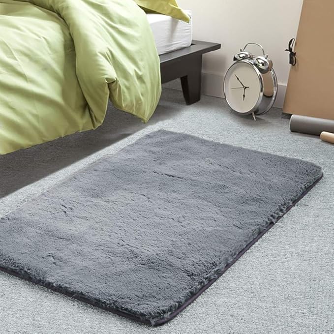 Seavish Shag Accent Rug 2x3 Ultra Soft Faux Angora Rabbit Fur Small