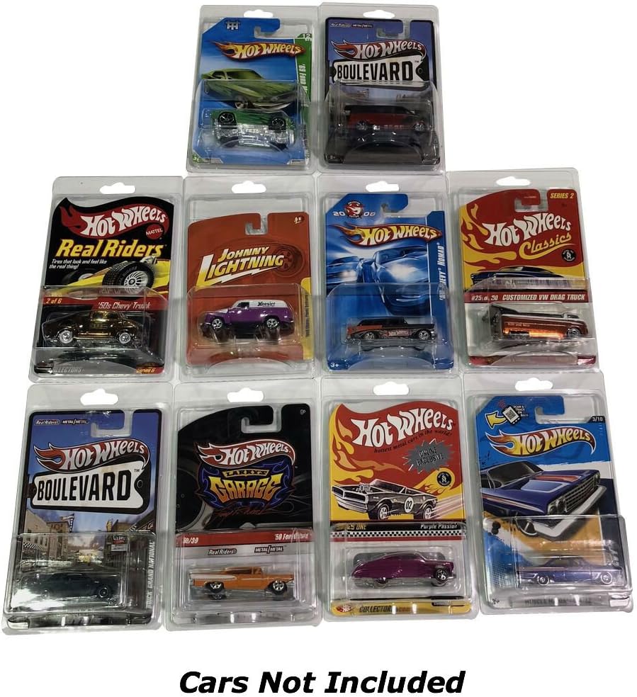 Elite Collector Supplies Elite 10 Pack of Plastic Protector Cases for Most Hot Wheels Cars