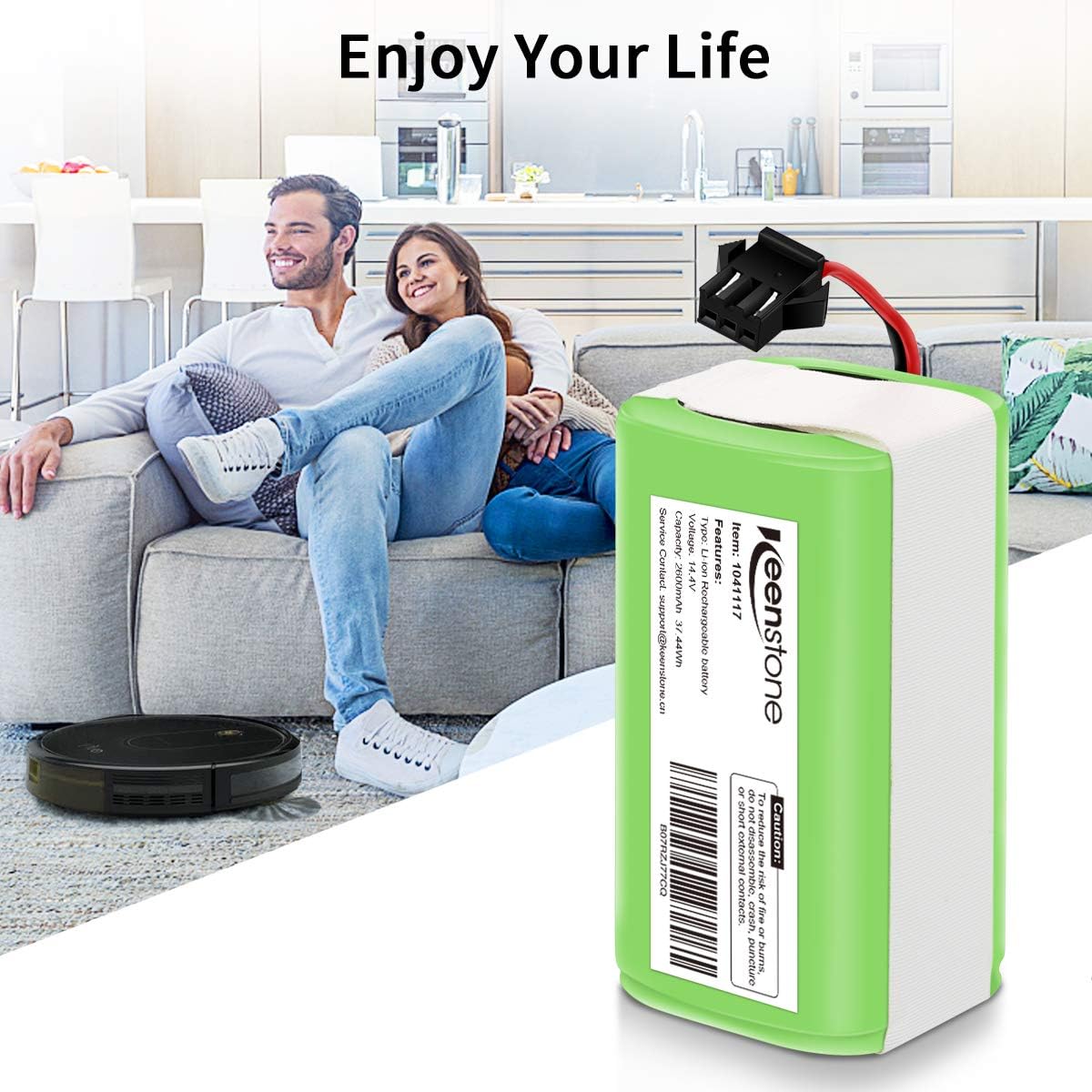 Keenstone 14.4v 2600mAh Li-ion Rechargeable Replacement Battery Compatible with Deebot N79S, Deebot DN622, RoboVac 11, RoboVac 11S, RoboVac 30, RoboVac 15C,RoboVac 12, RoboVac 35C: Home & Kitchen