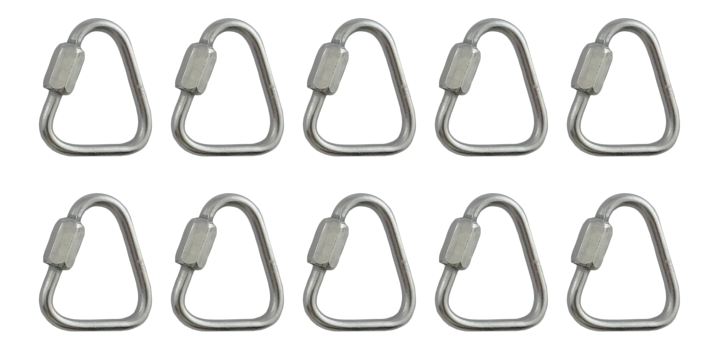 10 Pieces Stainless Steel 316 Delta Quick Link 3/16" (5mm) Marine Grade Triangle
