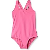 Amazon Essentials Girls and Toddlers' Cross-Back One-Piece Swimsuit