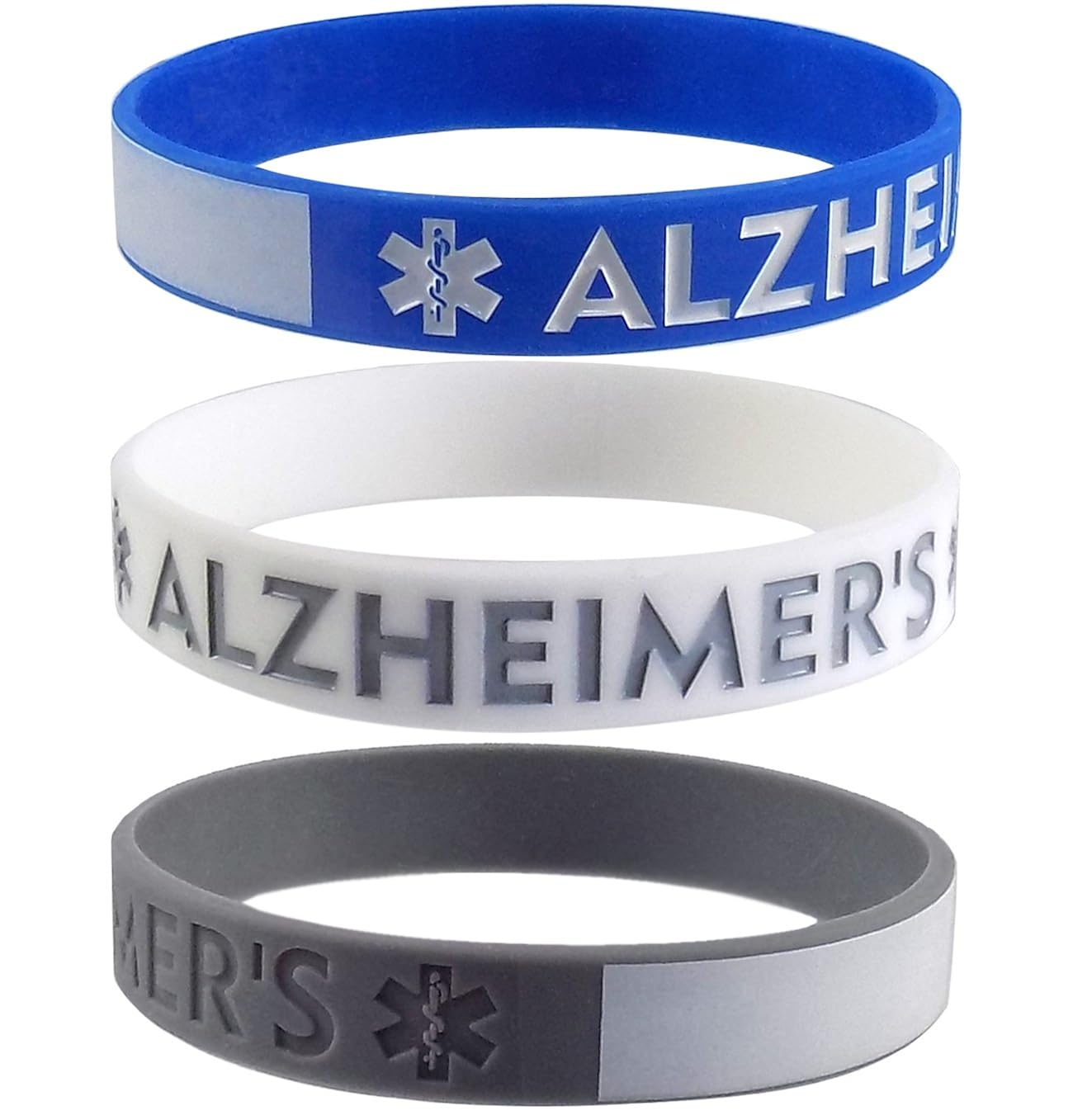 ALZHEIMERS Medical Alert Bracelet ID With Writeable Area For Emergency Contact Information (3
