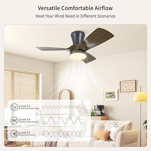30 Low Profile Ceiling Fans Bosceos Quiet Ceiling Fan With Lights And