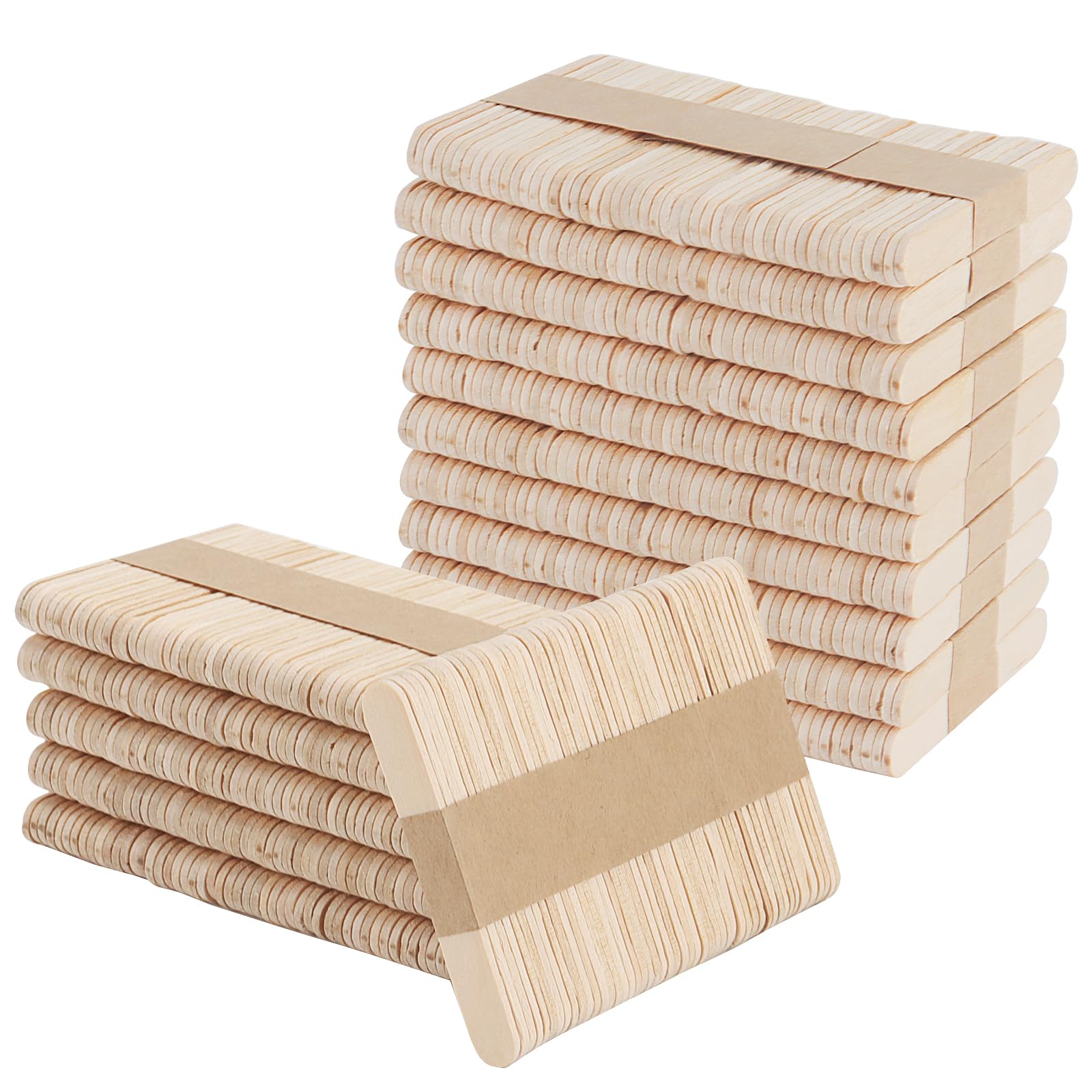 TAICHEUT 1600 PCS 2.5 Inch Mini Wood Lollipop Popsicle Sticks, 65x10x2mmNatural Wooden Ice Cream Flat Wood Lolly Craft Stick for DIY, Decoration, Arts