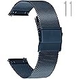 EACHE Stainless Steel Mesh Watch Band for Men Women, Quick Release Mesh Watch Straps 12mm 14mm 16mm 18mm 20mm 22mm
