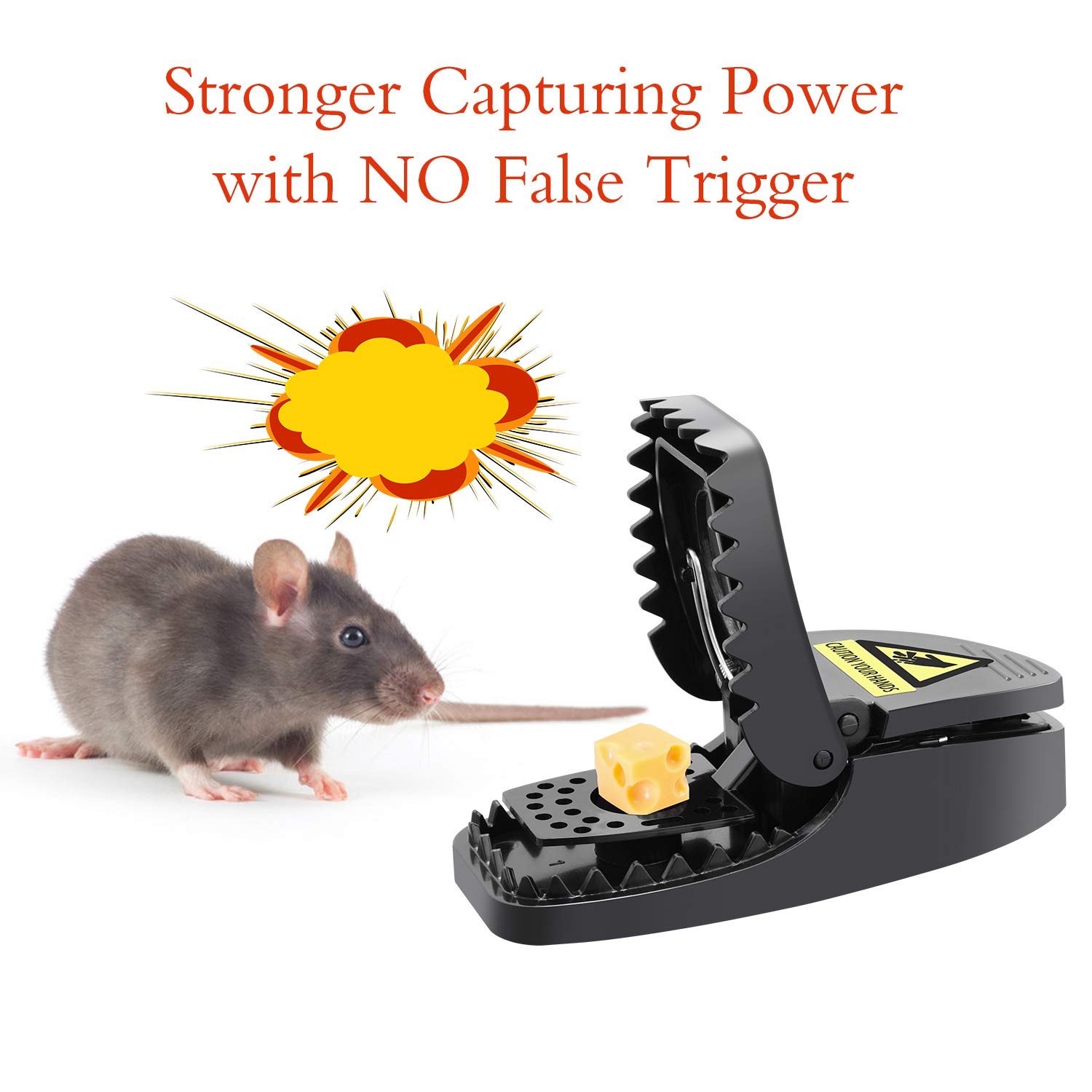 Charlemain Piège à Souris, Tapetteà Souris Réutilisable, Souricière avec Ressort Puissant,Tapette à Rat et Sensible Contrôle des Rats Efficace (Lot de 6)
