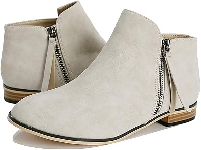 low heel booties amazon