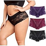 Timothee Women's Underwear Plus Size Panties Lace