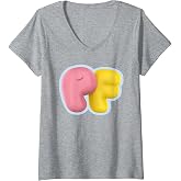 Women's Paul Frank Logo Bubble Text V-Neck T-Shirt