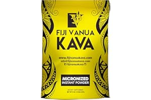 Fiji Vanua Kava Micronized Kava Powder, Portable and Easy to Prepare Kava Root, No Straining Needed, Pure & Strong Drink Powder, 8 oz