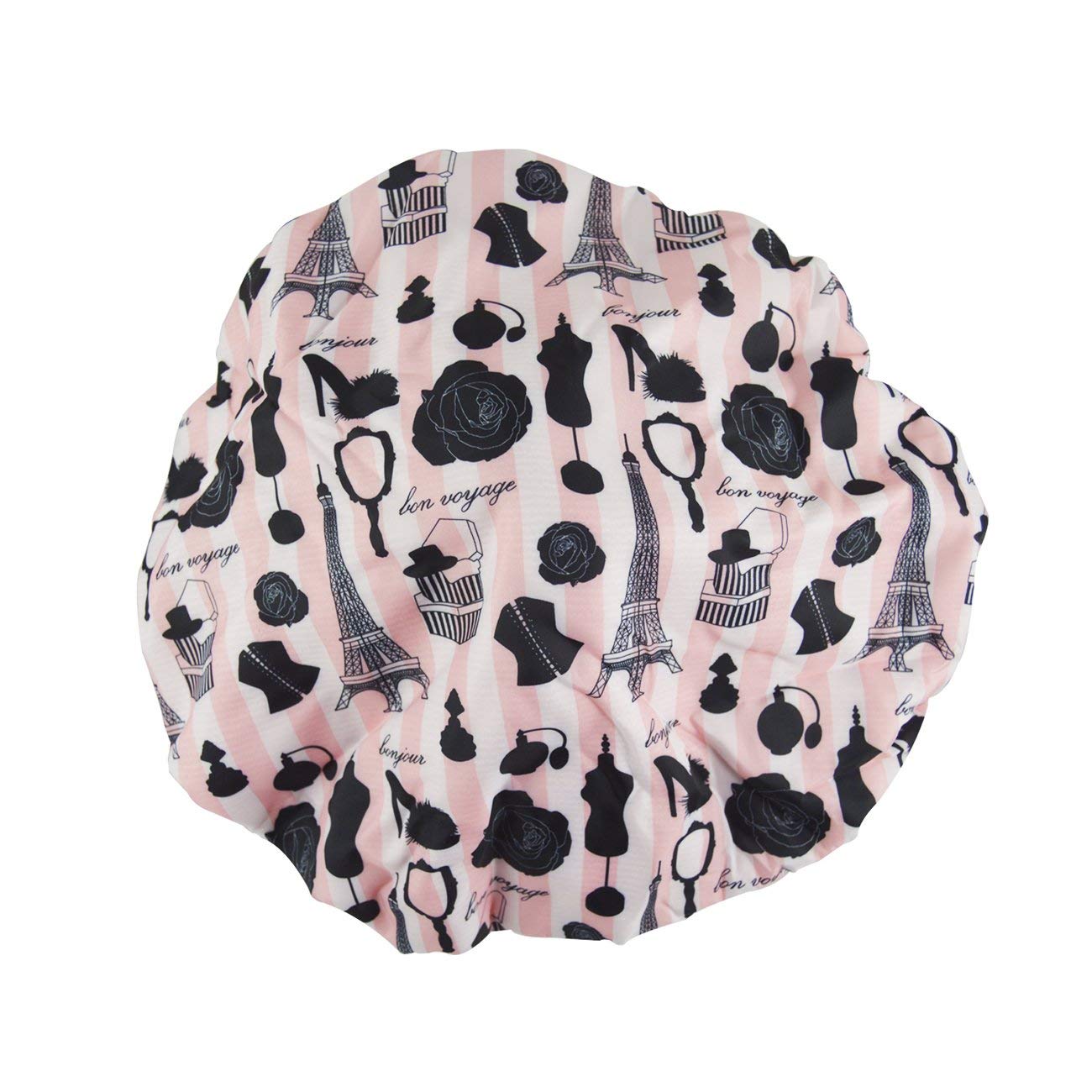 Betty Dain Socialite Collection Terry Lined Shower Cap, Waterproof Nylon Exterior, Reversible Design for Shower or Sleeping Cap, Oversized for All Hair Lengths, Elasticized Hem, Boudoir : Shower Cap For Women : Beauty