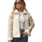 LY VAREY LIN Winter Women Faux Leather Jacket Patchwork Fur Coat Moto Biker Zipper Sherpa Shacket