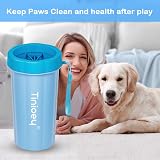 Tinioey Large Dog Paw Cleaner with Towels & Bath Brush view 3