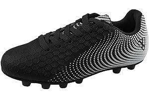 Vizari USA Stealth Boys Girls Soccer Cleats | Youth Firm Ground Athletic Outdoor Football Shoes for Toddler, Little Kid, Big Kid | Lightweight & Durable