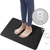 GroundFlow Grounding Mat for Feet - Conductive Carbon Indoor Ground Pad with Extra Long 15' Cord - Soft, Thick Earth Therapy Mats for Sleep, Energy, Muscle Tension, Relaxation, Wellness - 16 x 24