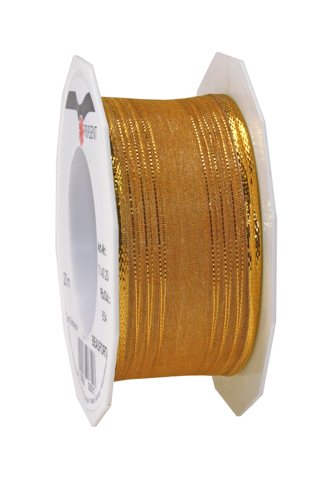 Präsent - Beaufort Organza Ribbon Gold 20-m-Roll 40 mm width