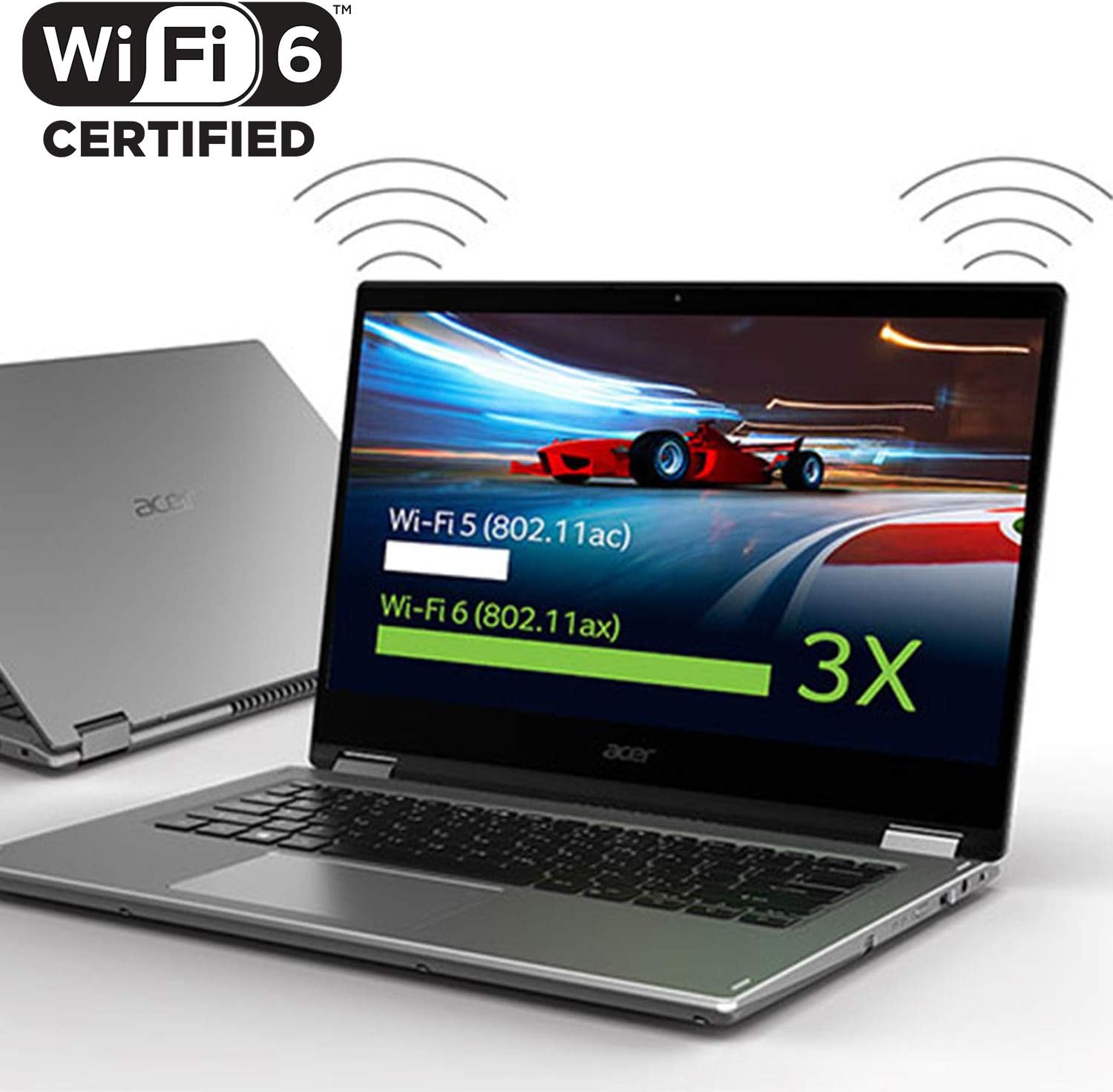 Acer Spin 3 Convertible Laptop, 14" Full HD IPS Touch, 10th Gen Intel Core i5-1035G4, 8GB LPDDR4, 512GB NVMe SSD, WiFi 6, Backlit KB, Fingerprint Reader, Rechargeable Active Stylus, SP314-54N-50W3: Computers & Accessories