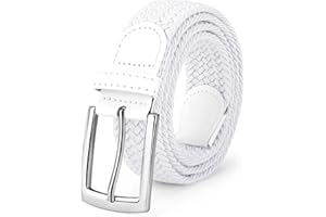 SUOSDEY Elastic Fabric Braided Belts for Men, Stretch Woven Belts for Golf Casual Jeans Shorts